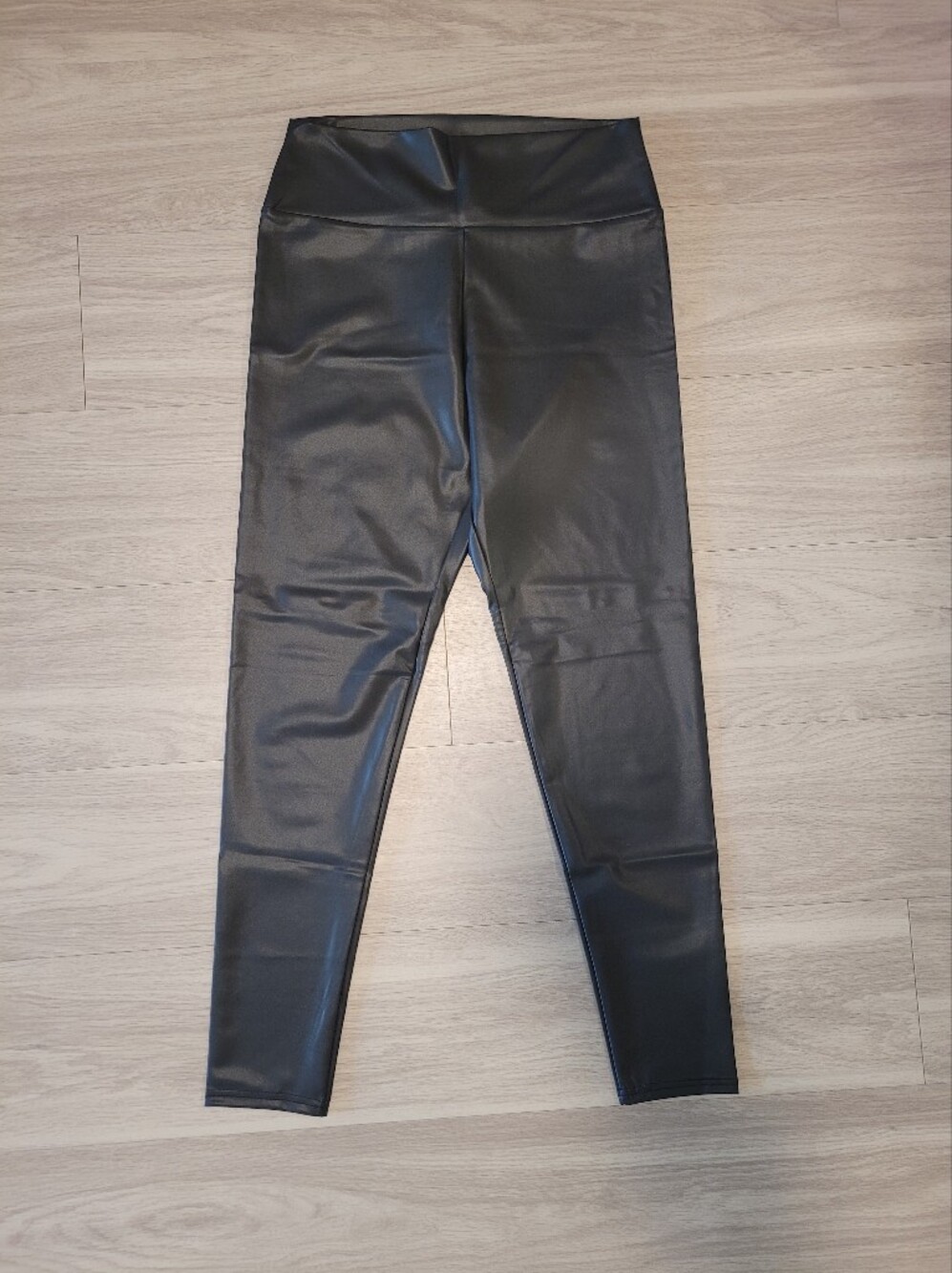 Women's Black Faux Leather Leggings